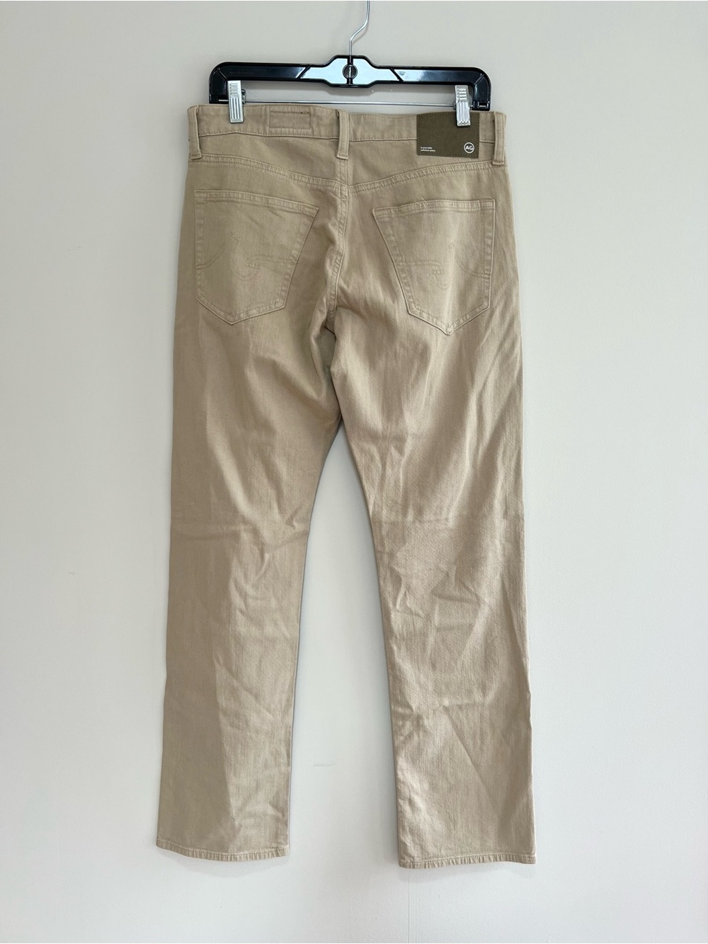 AG Adriano Goldschmied Protégé Classic Straight Leg Twill Linen Pant Khaki 30x32 - Picture 3 of 12